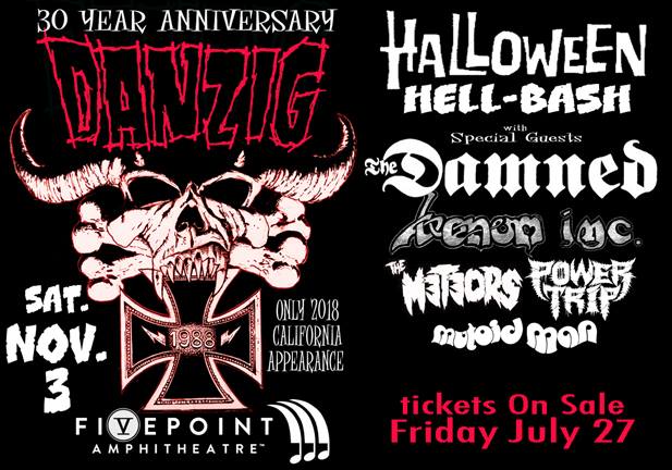 DANZIG - Lineup For Halloween Hell-Bash To Include THE DAMNED, VENOM